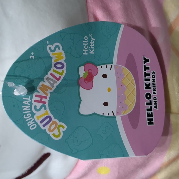 Squishmallows Hello Kitty Strawberry Ice Cream Plush Hello Kitty And Friends 12" - Picture 6 of 6